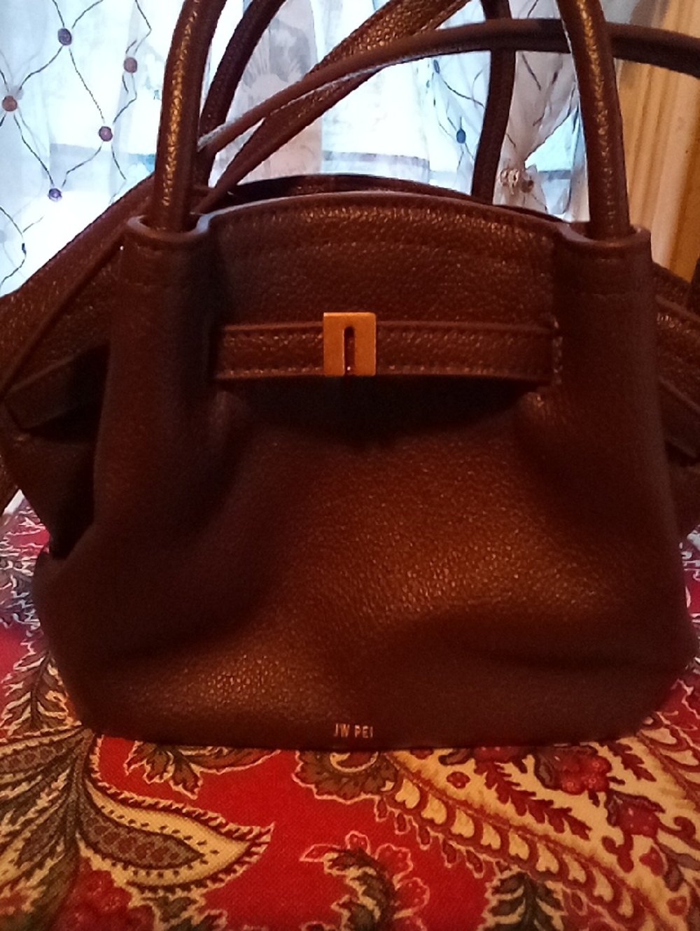 J&W Brown Tote Handbag - Women's Fashion Shoulder Bag - Picture 2 of 4